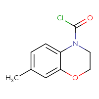Chemical structure of 7-methyl-3,4-dihydro-2H-1,4-benzoxazine-4-carbonyl chloride - CSSB14972566134