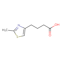 Chemical structure of 4-(2-methyl-1,3-thiazol-4-yl)butanoic acid - CSSB00000685003