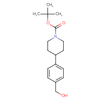 Chemical structure of tert-butyl 4-[4-(hydroxymethyl)phenyl]piperidine-1-carboxylate - CSSB00010159653