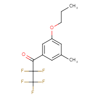Chemical structure of 2,2,3,3,3-pentafluoro-1-(3-methyl-5-propoxyphenyl)propan-1-one - CSSB21103684572