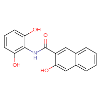 Chemical structure of N-(2,6-dihydroxyphenyl)-3-hydroxynaphthalene-2-carboxamide - CSSB06493987951
