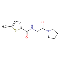 Chemical structure of 5-methyl-N-[2-oxo-2-(pyrrolidin-1-yl)ethyl]thiophene-2-carboxamide - CSSB00000584329
