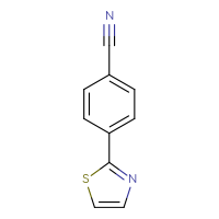Chemical structure of 4-(1,3-thiazol-2-yl)benzonitrile - CSSB00000069087