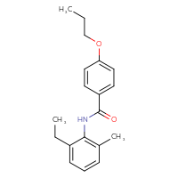Chemical structure of N-(2-ethyl-6-methylphenyl)-4-propoxybenzamide - CSSB00132440985