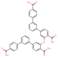 Chemical structure of 3-(2-carboxy-5-{4'-carboxy-[1,1'-biphenyl]-3-yl}phenoxy)-3'-(4-carboxyphenyl)-[1,1'-biphenyl]-4-carboxylic acid - CSSB20614057895