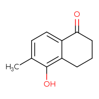 Chemical structure of 5-hydroxy-6-methyl-1,2,3,4-tetrahydronaphthalen-1-one - CSSB00009872817
