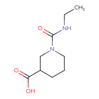 Chemical structure of 1-(ethylcarbamoyl)piperidine-3-carboxylic acid - CSSB00000760762
