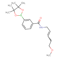 Chemical structure of N-(5-methoxypent-2-en-1-yl)-3-(4,4,5,5-tetramethyl-1,3,2-dioxaborolan-2-yl)benzamide - CSSB03583989639
