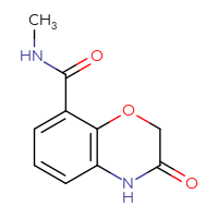 Chemical structure of N-methyl-3-oxo-3,4-dihydro-2H-1,4-benzoxazine-8-carboxamide - CSSB00942158656