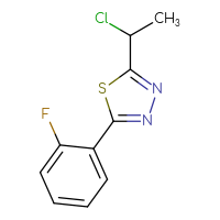 Chemical structure of 2-(1-chloroethyl)-5-(2-fluorophenyl)-1,3,4-thiadiazole - CSSB00000703742