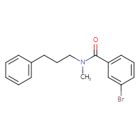 Chemical structure of 3-bromo-N-methyl-N-(3-phenylpropyl)benzamide - CSSB00051394470
