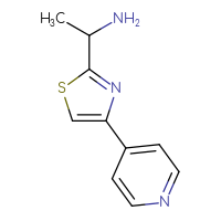 Chemical structure of 1-[4-(pyridin-4-yl)-1,3-thiazol-2-yl]ethan-1-amine - CSSB00000704898