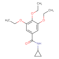 Chemical structure of N-cyclopropyl-3,4,5-triethoxybenzamide - CSSB00027885153