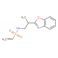 Chemical structure of N-[2-(1,3-benzoxazol-2-yl)propyl]ethene-1-sulfonamide - CSSB21332052980