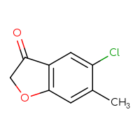 Chemical structure of 5-chloro-6-methyl-2,3-dihydro-1-benzofuran-3-one - CSSB00010393401