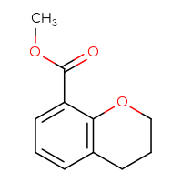 Chemical structure of methyl 3,4-dihydro-2H-1-benzopyran-8-carboxylate - CSSB00013062288