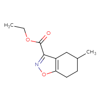 Chemical structure of ethyl 5-methyl-4,5,6,7-tetrahydro-1,2-benzoxazole-3-carboxylate - CSSB03265588599
