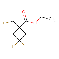 Chemical structure of ethyl 3,3-difluoro-1-(fluoromethyl)cyclobutane-1-carboxylate - CSSB06655481722