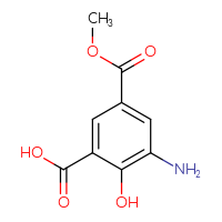 Chemical structure of 3-amino-2-hydroxy-5-(methoxycarbonyl)benzoic acid - CSSB00010431323