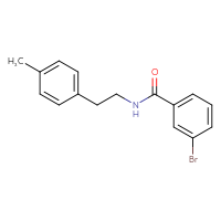 Chemical structure of 3-bromo-N-[2-(4-methylphenyl)ethyl]benzamide - CSSB00104819068