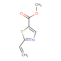 Chemical structure of methyl 2-ethenyl-1,3-thiazole-5-carboxylate - CSSB00025789964
