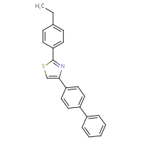 Chemical structure of 4-{[1,1'-biphenyl]-4-yl}-2-(4-ethylphenyl)-1,3-thiazole - CSSB00161153342