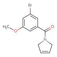 Chemical structure of 1-(3-bromo-5-methoxybenzoyl)-2,5-dihydro-1H-pyrrole - CSSB01994862450