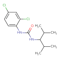 Chemical structure of 1-(2,4-dichlorophenyl)-3-(2,4-dimethylpentan-3-yl)urea - CSSB02020429408