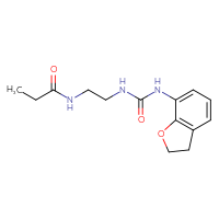 Chemical structure of N-(2-{[(2,3-dihydro-1-benzofuran-7-yl)carbamoyl]amino}ethyl)propanamide - CSSB01623606919