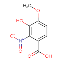 Chemical structure of 3-hydroxy-4-methoxy-2-nitrobenzoic acid - CSSB00020883841