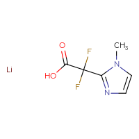 Chemical structure of 2,2-difluoro-2-(1-methyl-1H-imidazol-2-yl)acetic acid lithium - CSSB14914277111