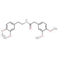 Chemical structure of 2-(3,4-dimethoxyphenyl)-N-[2-(3,4-dimethoxyphenyl)ethyl]acetamide - CSSB00046164511