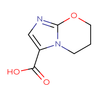 Chemical structure of 5H,6H,7H-imidazo[2,1-b][1,3]oxazine-3-carboxylic acid - CSSB00015627010