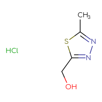 Chemical structure of (5-methyl-1,3,4-thiadiazol-2-yl)methanol hydrochloride - CSSB02531768194