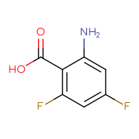 Chemical structure of 2-amino-4,6-difluorobenzoic acid - CSSB00011249066