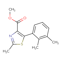 Chemical structure of methyl 5-(2,3-dimethylphenyl)-2-methyl-1,3-thiazole-4-carboxylate - CSSB00008990872