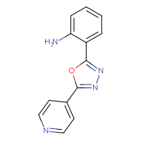 Chemical structure of 2-[5-(pyridin-4-yl)-1,3,4-oxadiazol-2-yl]aniline - CSSB00015184238