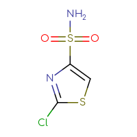 Chemical structure of 2-chloro-1,3-thiazole-4-sulfonamide - CSSB02517536801