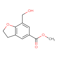 Chemical structure of methyl 7-(hydroxymethyl)-2,3-dihydro-1-benzofuran-5-carboxylate - CSSB03554932049