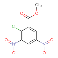 Chemical structure of methyl 2-chloro-3,5-dinitrobenzoate - CSSB00000297779