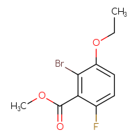 Chemical structure of methyl 2-bromo-3-ethoxy-6-fluorobenzoate - CSSB00135292401