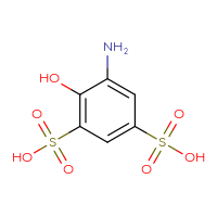Chemical structure of 5-amino-4-hydroxybenzene-1,3-disulfonic acid - CSSB00009991322