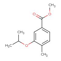 Chemical structure of methyl 4-methyl-3-(propan-2-yloxy)benzoate - CSSB00010747634