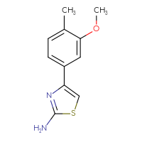 Chemical structure of 4-(3-methoxy-4-methylphenyl)-1,3-thiazol-2-amine - CSSB00012352297