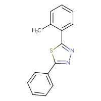 Chemical structure of 2-(2-methylphenyl)-5-phenyl-1,3,4-thiadiazole - CSSB06900094052