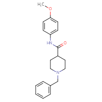 Chemical structure of 1-benzyl-N-(4-methoxyphenyl)piperidine-4-carboxamide - CSSB00048861466