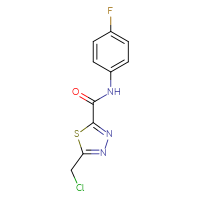 Chemical structure of 5-(chloromethyl)-N-(4-fluorophenyl)-1,3,4-thiadiazole-2-carboxamide - CSSB00000736161