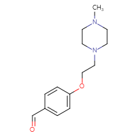 Chemical structure of 4-[2-(4-methylpiperazin-1-yl)ethoxy]benzaldehyde - CSSB00000511182