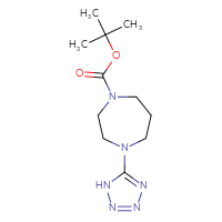 Chemical structure of tert-butyl 4-(1H-1,2,3,4-tetrazol-5-yl)-1,4-diazepane-1-carboxylate - CSSB21123223935