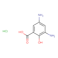 Chemical structure of 3,5-diamino-2-hydroxybenzoic acid hydrochloride - CSSB00134615713